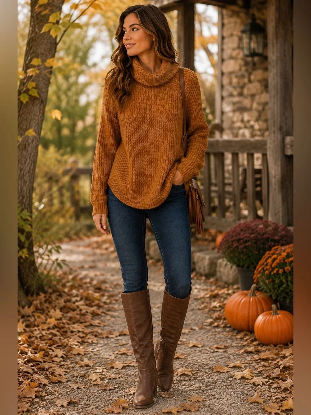 KÜHL Sienna Copper Orange Waffle Knit Turtleneck Sweater XS Cozy Chunky Pullover
